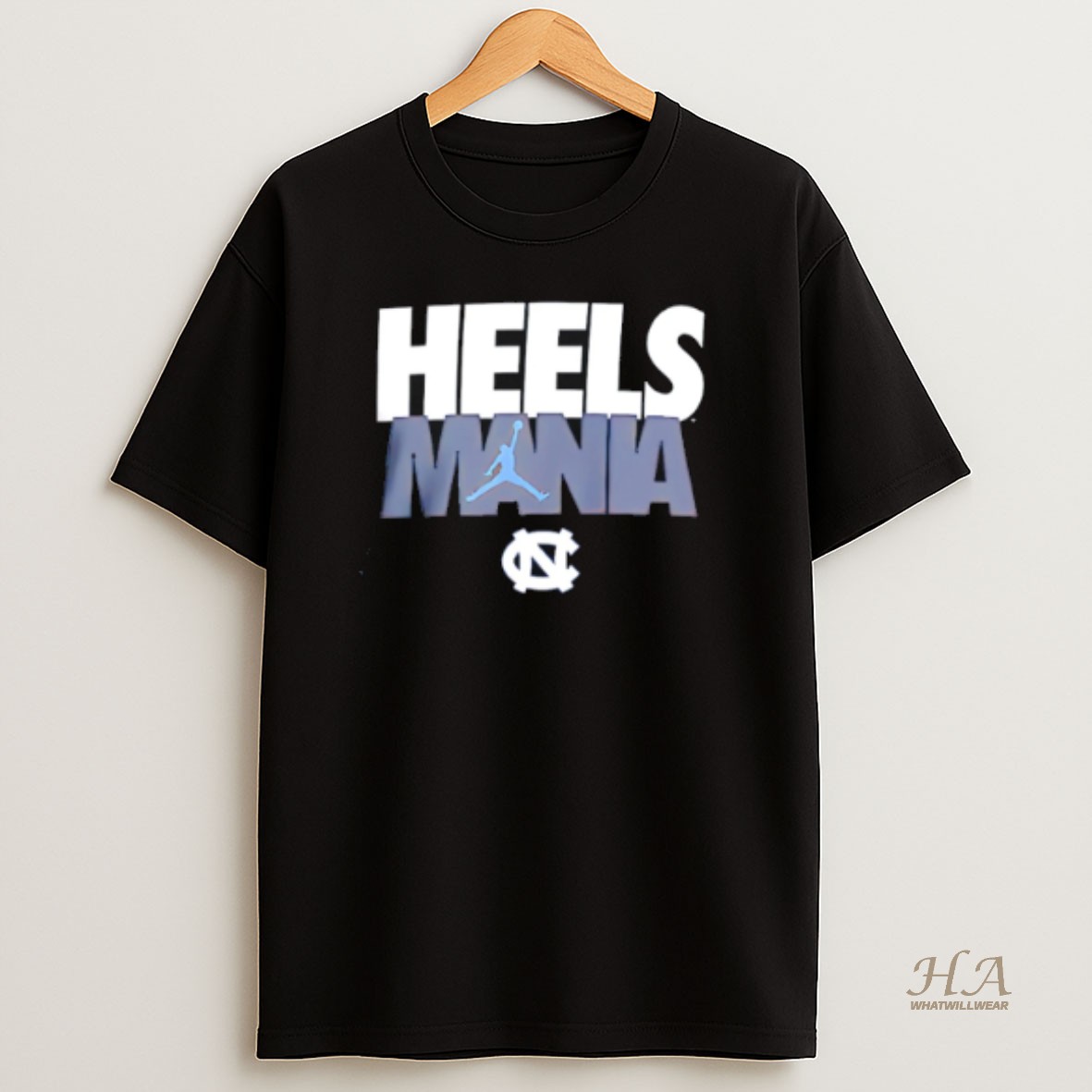 Official North Carolina Tar Heels Heels Mania Logo T Shirt