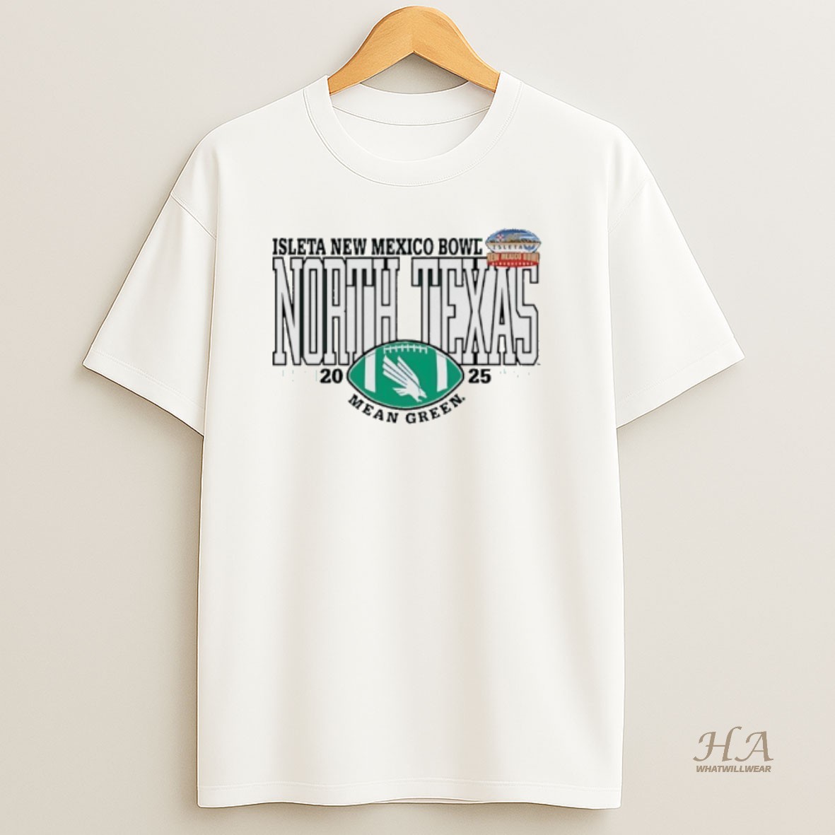 Official North Texas Mean Green 2025 New Mexico Bowl Football T Shirt