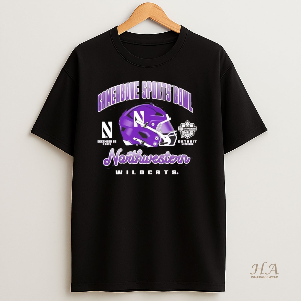 Official Northwestern Wildcats 2025 Gameabove Sports Bowl Chriast Shirt