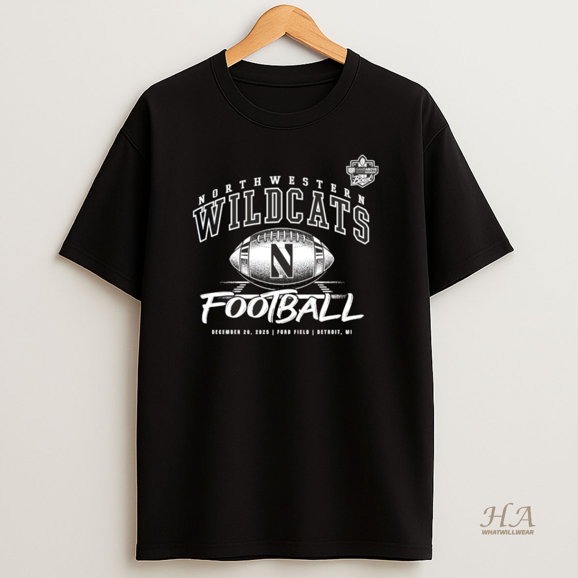 Official Northwestern Wildcats 2025 Gameabove Sports Bowl Football Chriast Shirt
