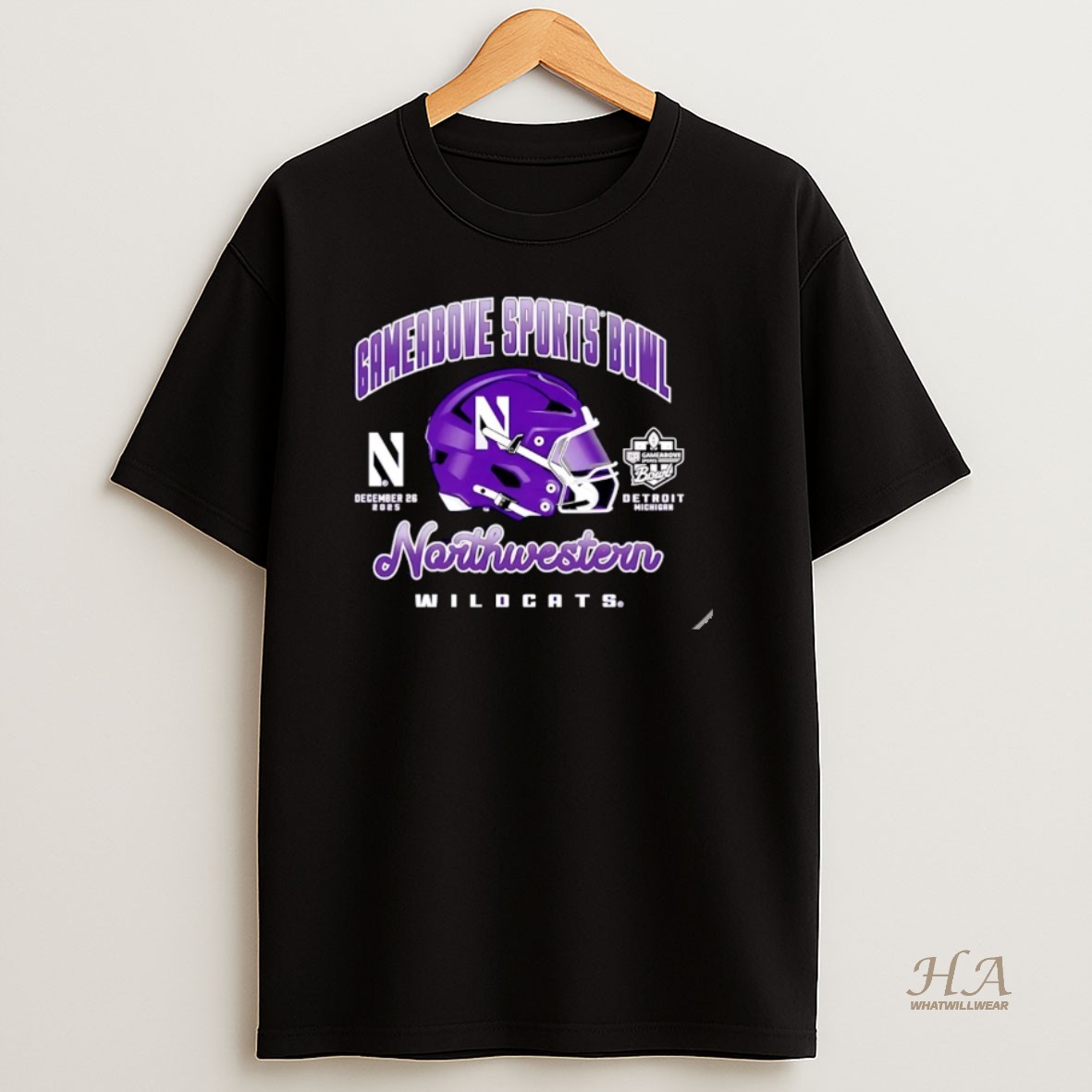 Official Northwestern Wildcats 2025 Gameabove Sports Bowl Christmas T Shirt