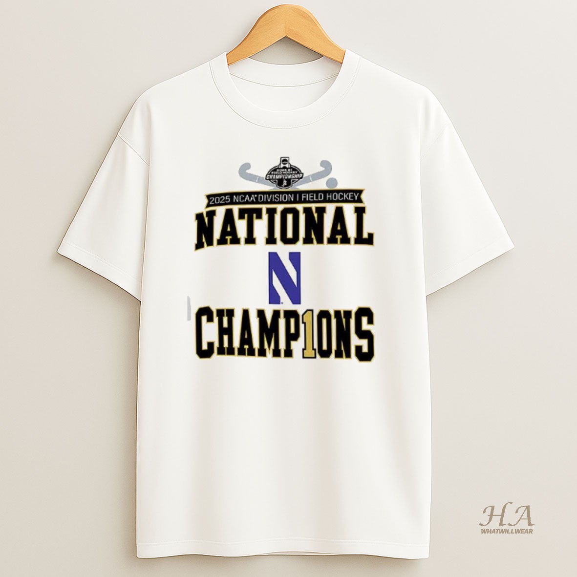 Official Northwestern Wildcats 2025 Ncaa Division I Field Hockey Championship T Shirt