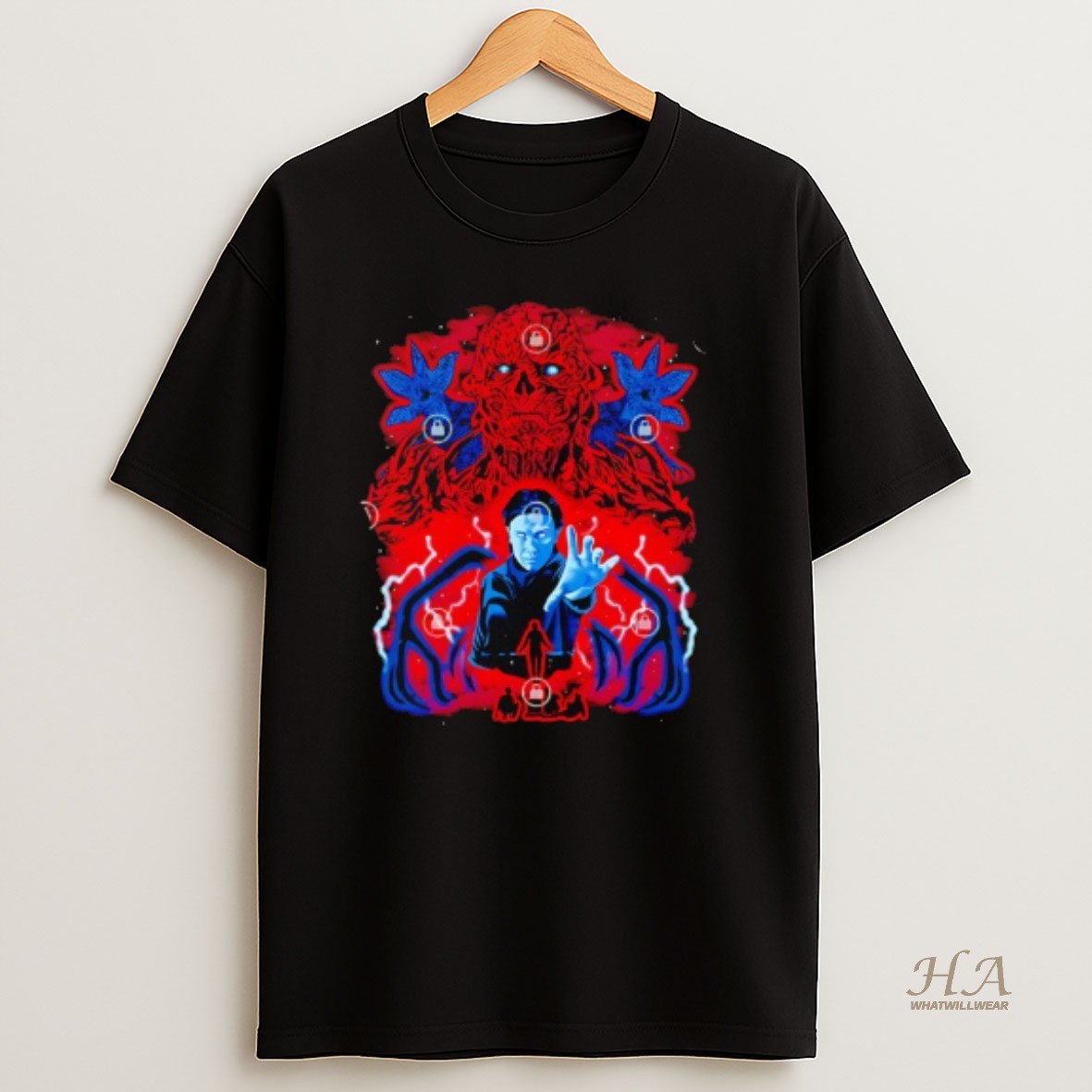 Official Odd Realities Inspired By Stranger Things Featuring Eleven And Vecna T Shirt