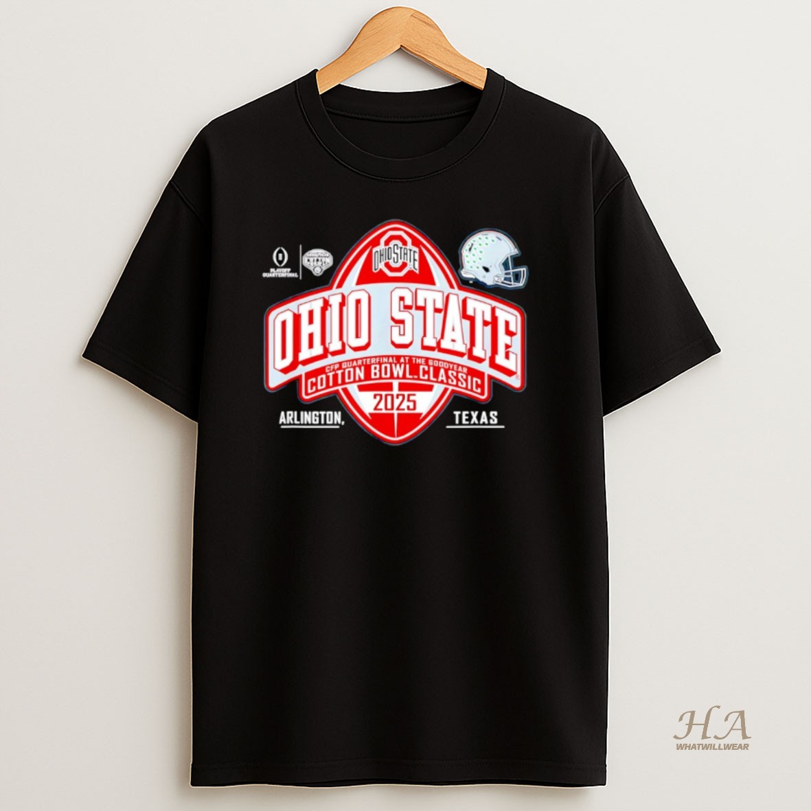 Official Ohio State Buckeyes 2025 Cotton Bowl Cfp Quarterfinal Christmas Shirt
