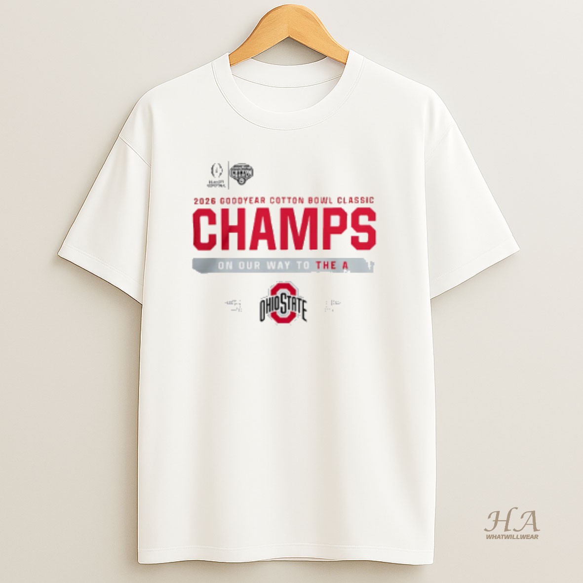 Official Ohio State Buckeyes Cfp 2026 Cotton Bowl Champions Locker Room T Shirt