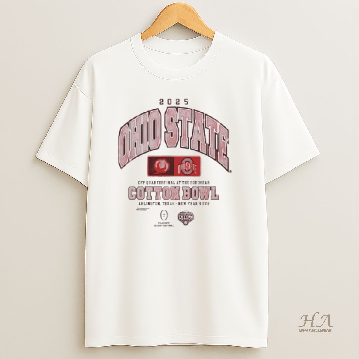 Official Ohio State Buckeyes Cfp Quarterfinal At The Goodyear 2025 Cotton Bowl T Shirt