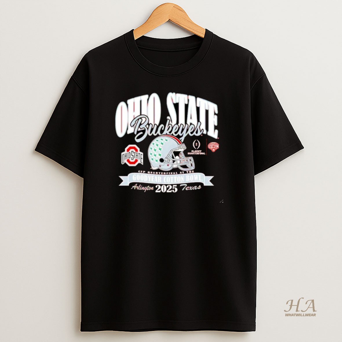 Official Ohio State Buckeyes College Football Playoff 2025 Cotton Bowl Christmas T Shirt
