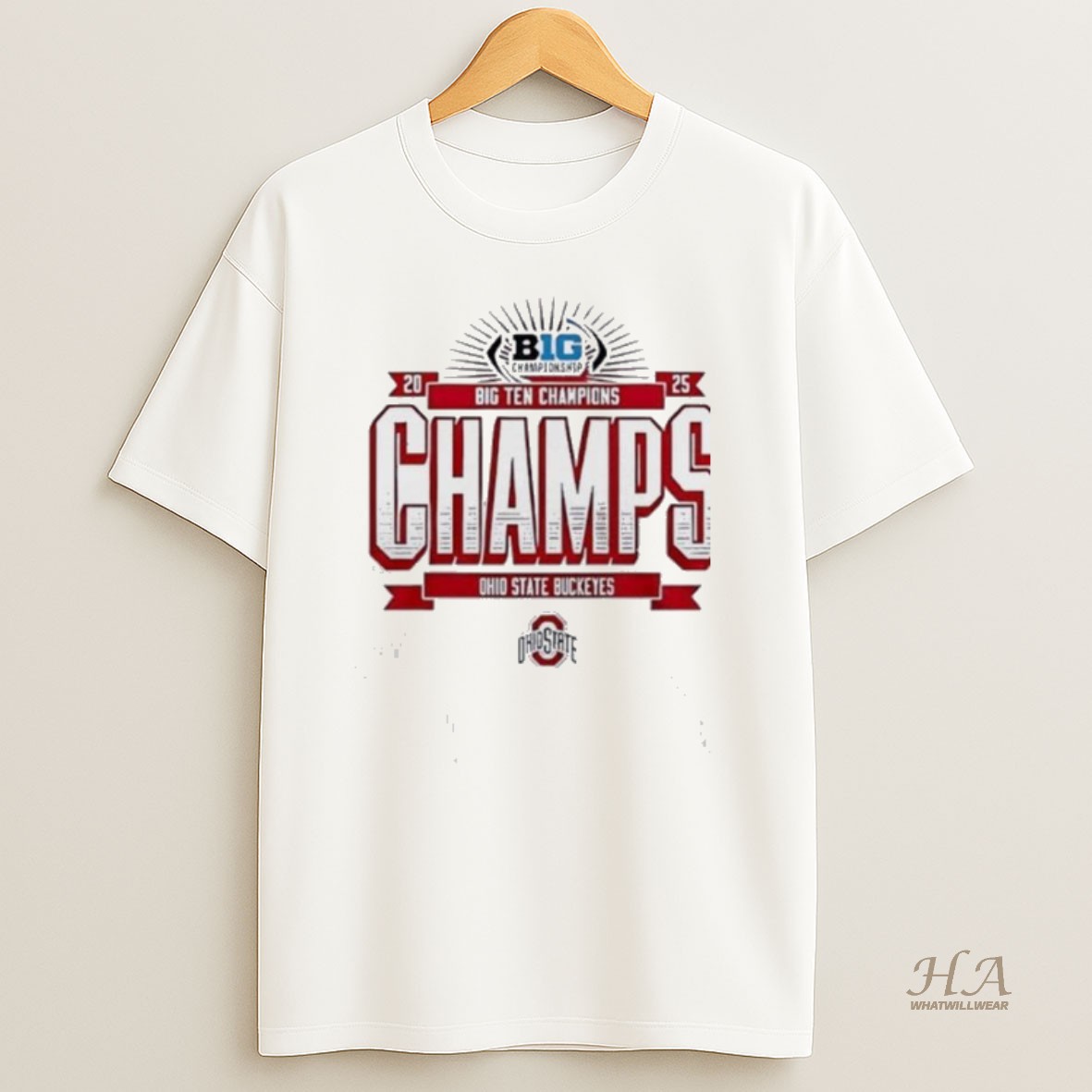 Official Ohio State Buckeyes Football Big Ten Championship 2025 Shirt