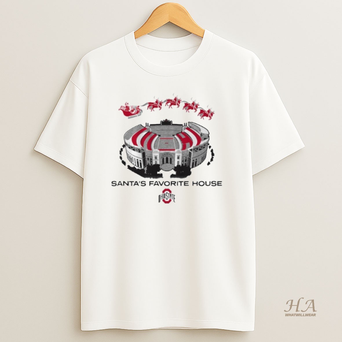 Official Ohio State Buckeyes Football Santas Favorite House Shirt