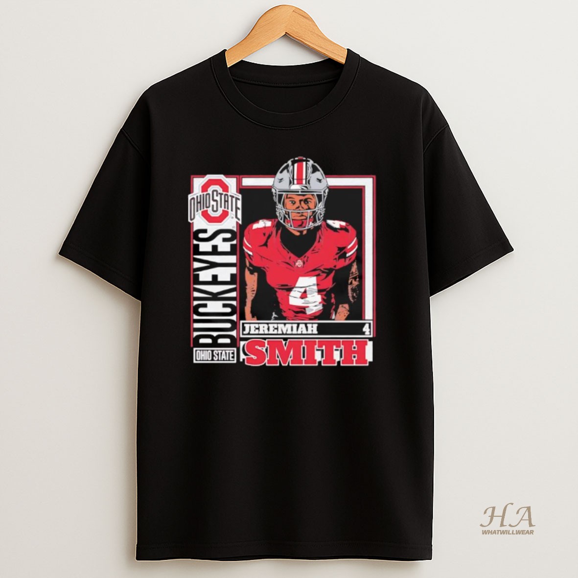 Official Ohio State Buckeys Football Retro 4 Jeremiah Smith T Shirt