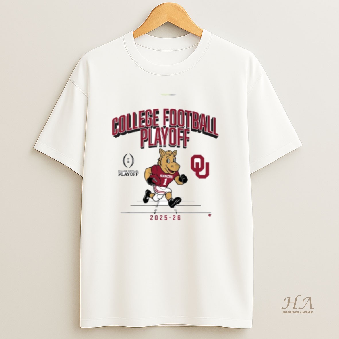 Official Oklahoma Football 2025 26 Cfp Mascot T Shirt