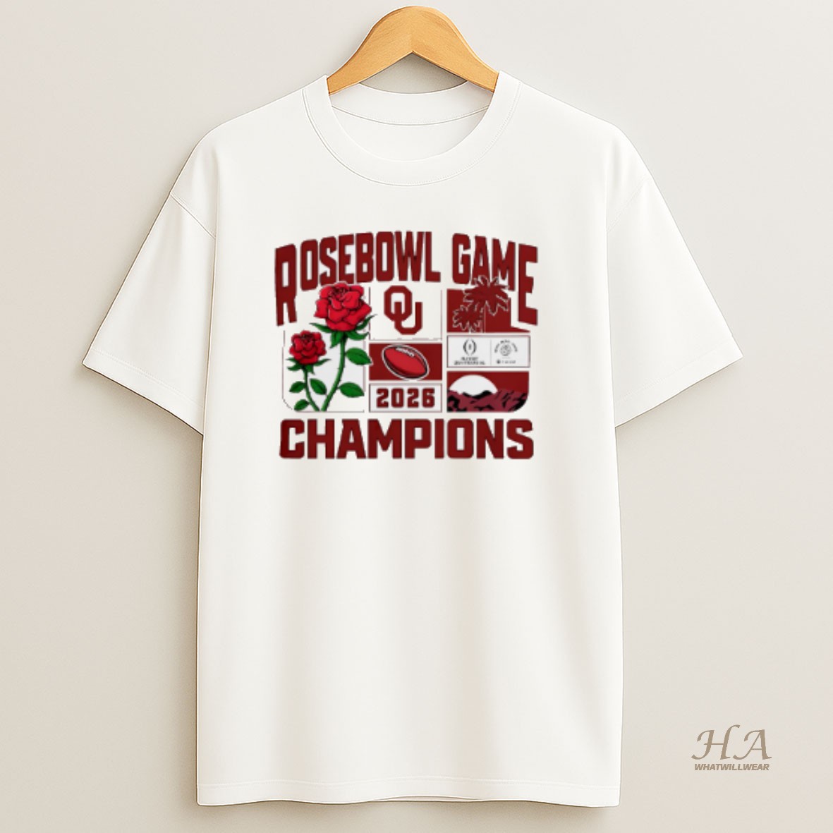 Official Oklahoma Football 2026 Rose Bowl Champions Classic T Shirt