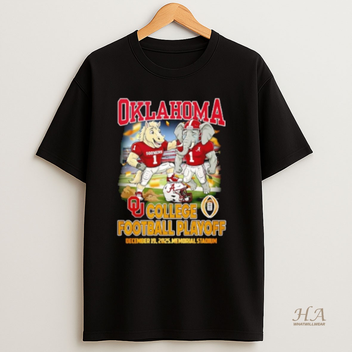Official Oklahoma Sooners 2025 26 College Football Playoff Beat Alabama Mascot T Shirt