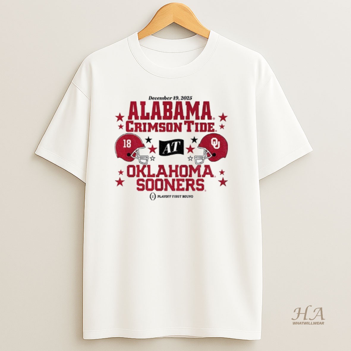 Official Oklahoma Sooners And Alabama Crimson Tide 2025 Cfp First Round Matchup Shirt
