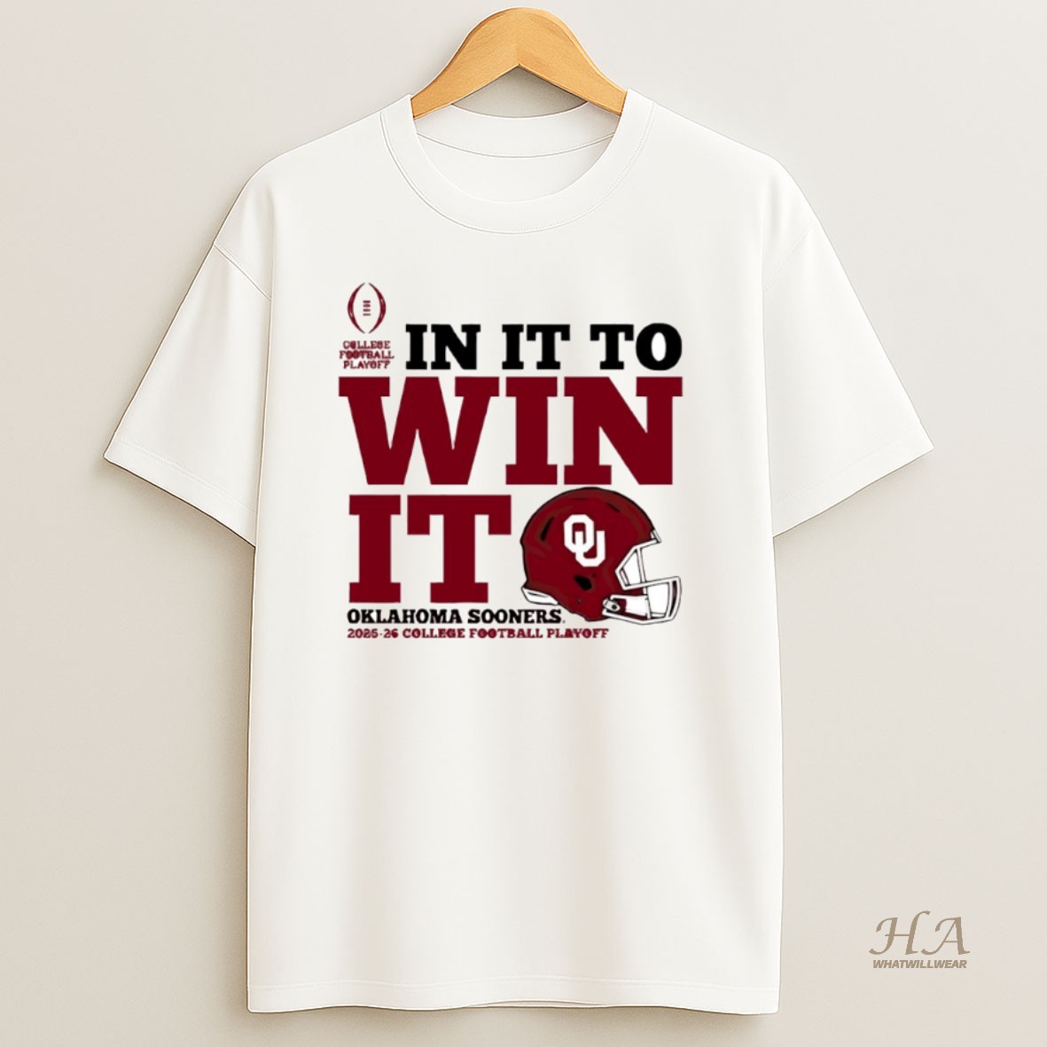 Official Oklahoma Sooners In It To Win It 2025 2026 College Football Playoff Bound Helmet Circle T Shirt