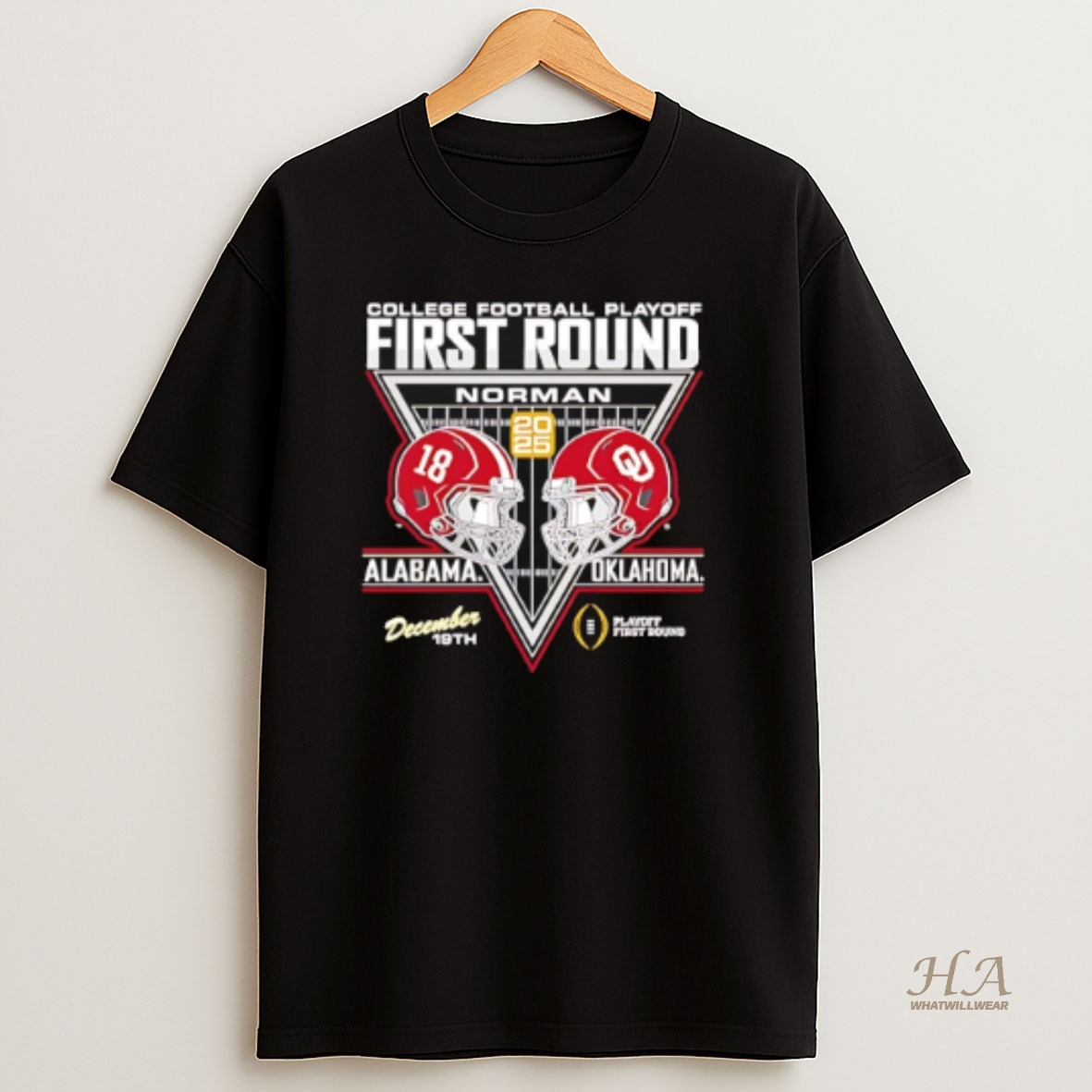 Official Oklahoma Sooners Vs Alabama 2025 College Football Playoff Bound First Round Shirt