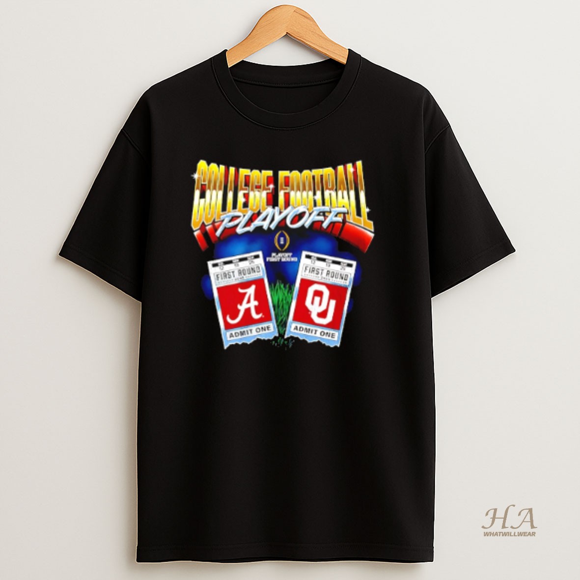 Official Oklahoma Sooners Vs Alabama Crimson Tide 2025 26 Cfp First Round Matchup Ticket Shirt