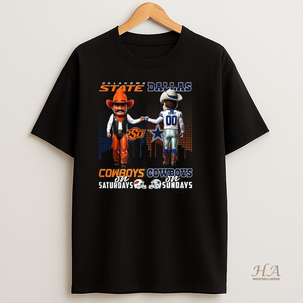 Official Oklahoma State Cowboys On Saturdays Vs Dallas Cowboys On Sundays Mascot Shirt