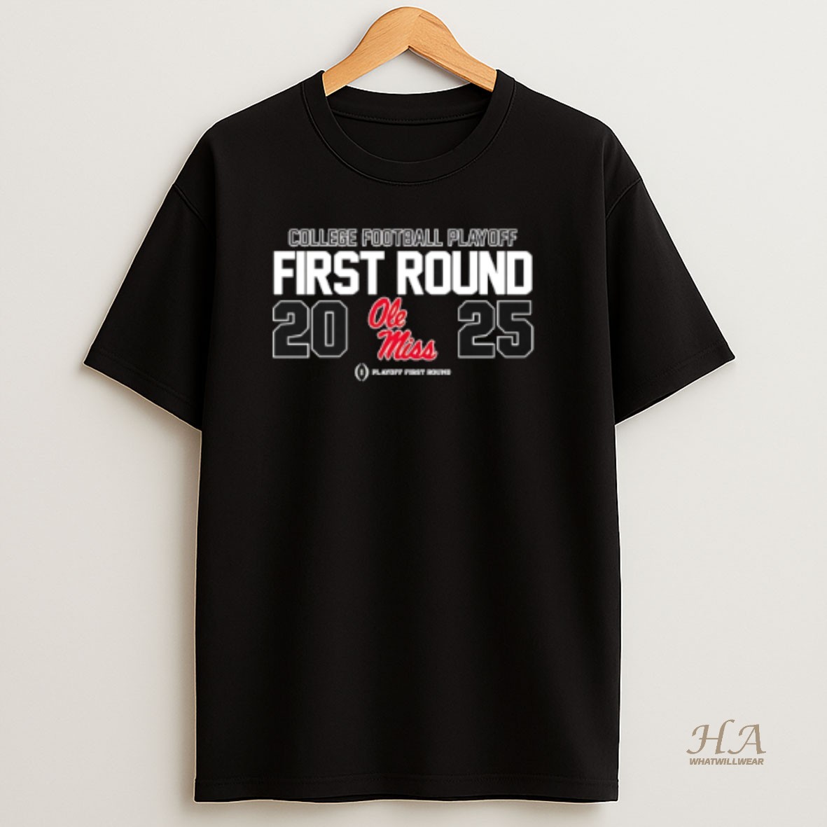 Official Ole Miss Rebels 2025 26 Cfp First Round Logo Shirt