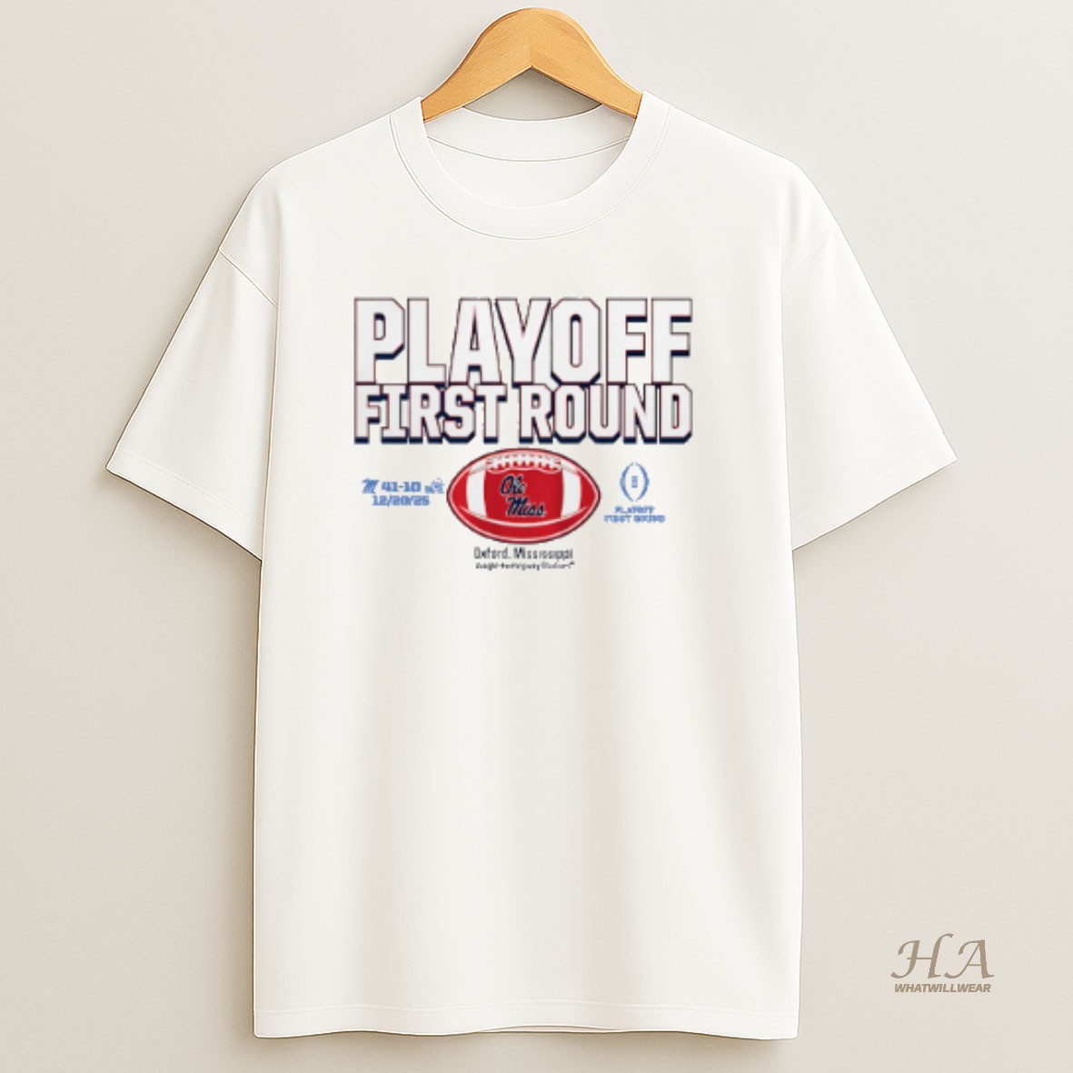 Official Ole Miss Rebels 2026 Cfp First Round Winner 41 10 Score T Shirt