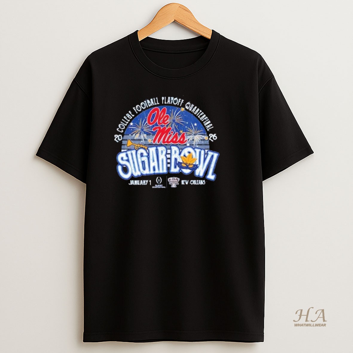 Official Ole Miss Rebels 2026 Cfp Quarterfinal Sugar Bowl T Shirt