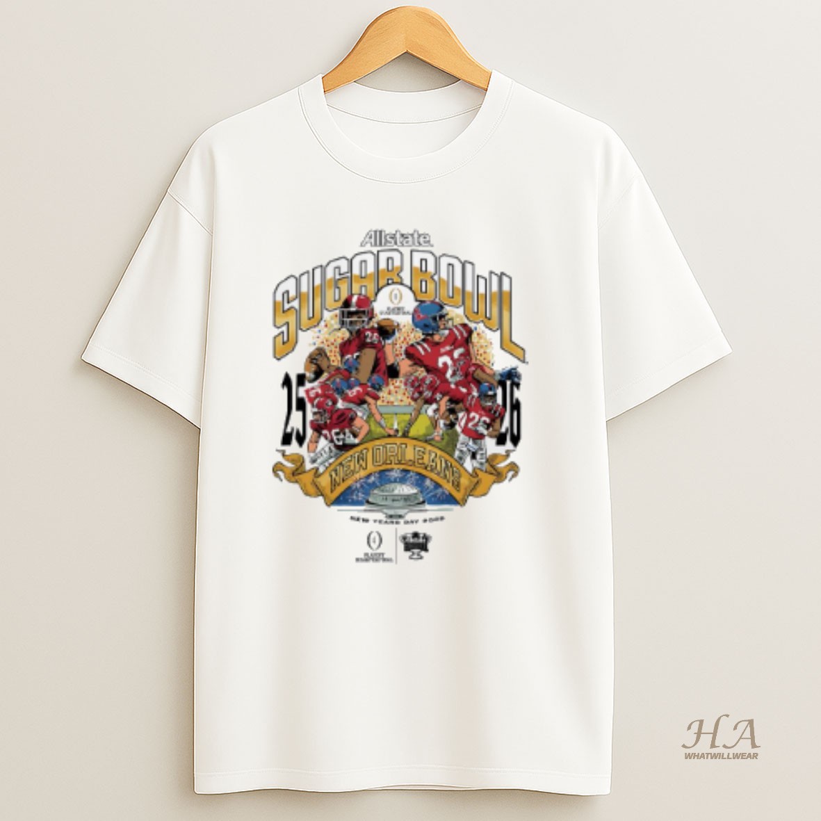 Official Ole Miss Rebels Football 2026 Allstate Sugar Bowl New Orleans T Shirt
