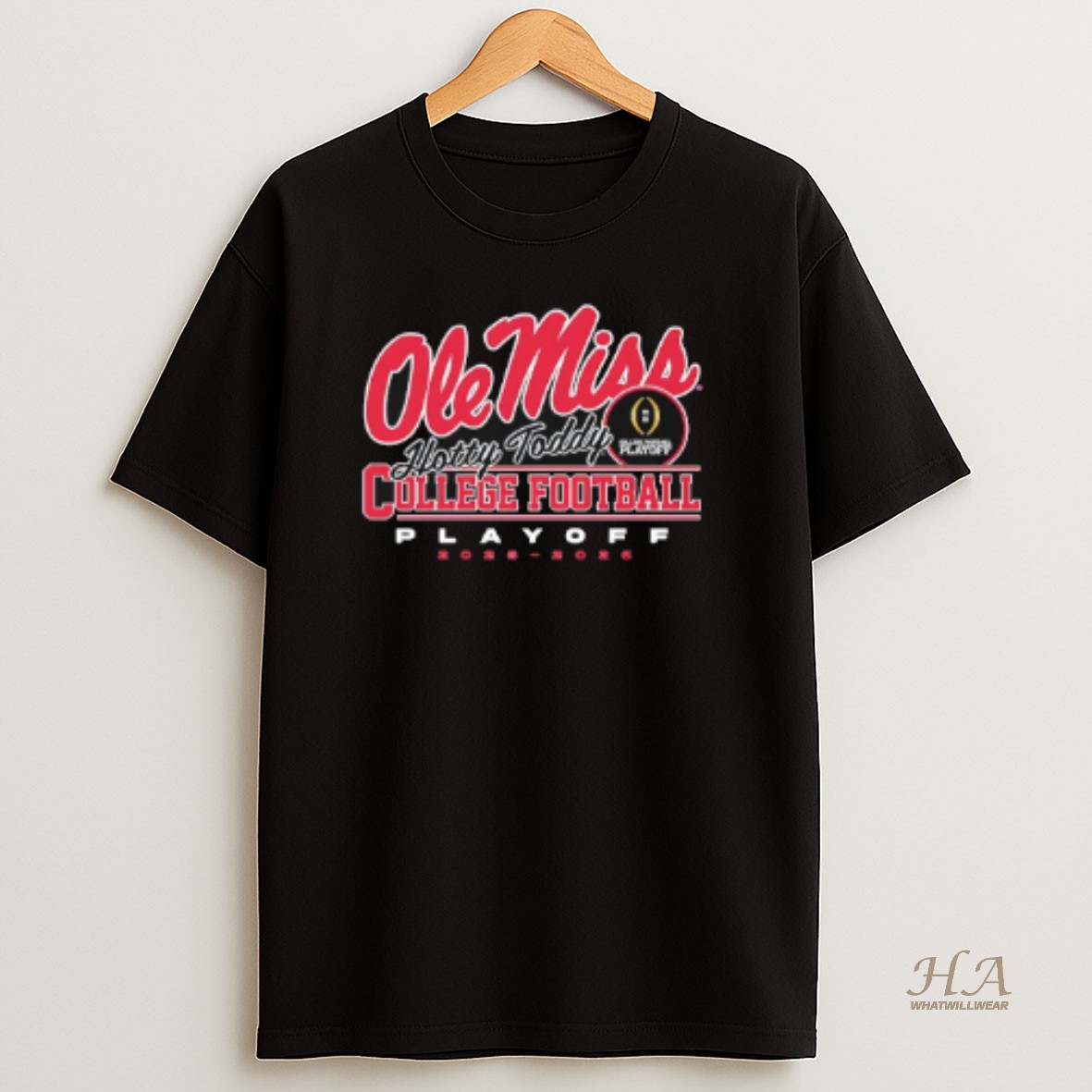 Official Ole Miss Rebels Hotty Toddy 2025 2026 College Football Playoff T Shirt