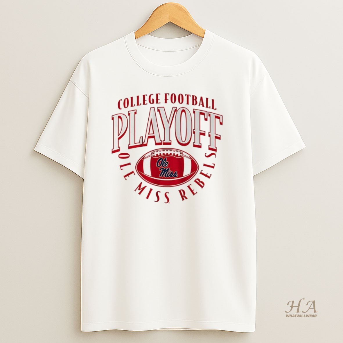 Official Ole Miss Rebels Ncaa College Football Playoff Team 2025 2026 Curve Ball Logo T Shirt