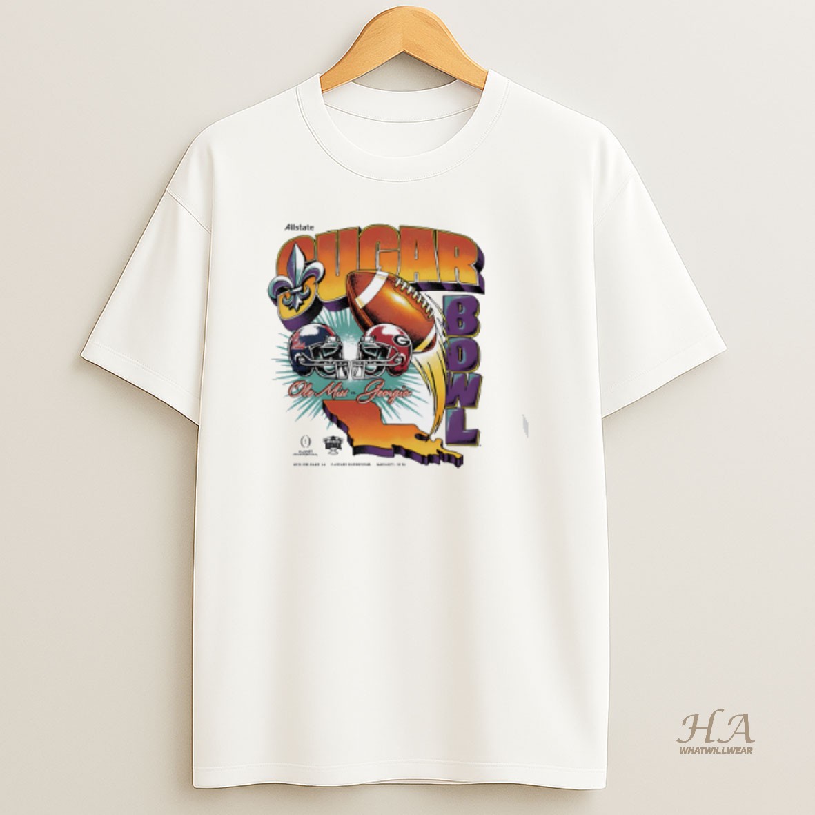 Official Ole Miss Vs Georgia Allstate Sugar Bowl 2026 Vintage Matchup T Shirt