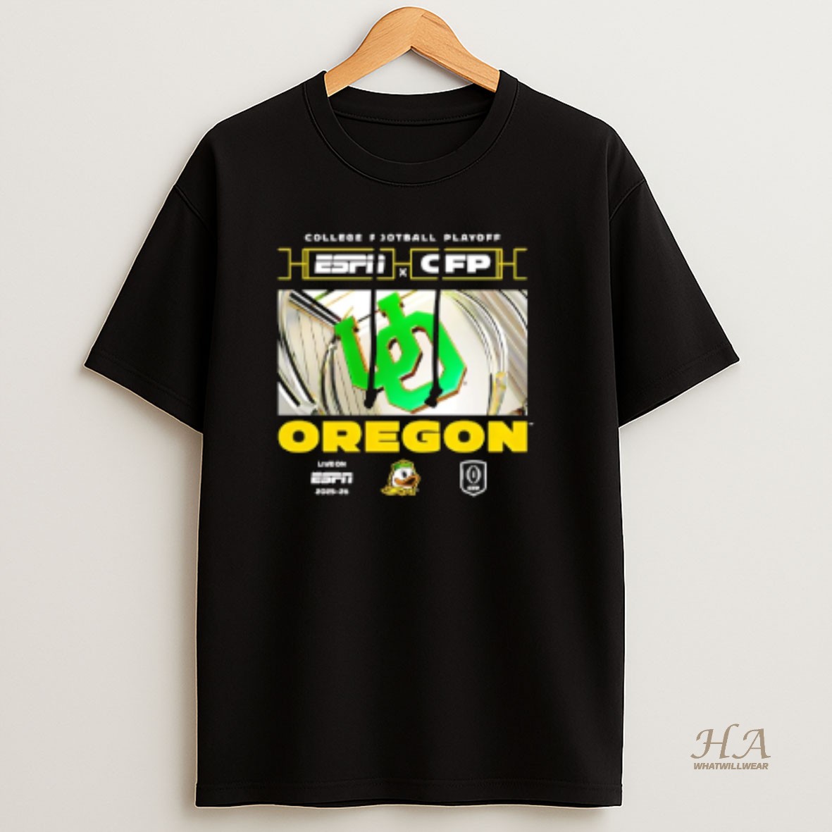 Official Oregon Ducks 2025 26 College Football Playoff Espn Window T Shirt