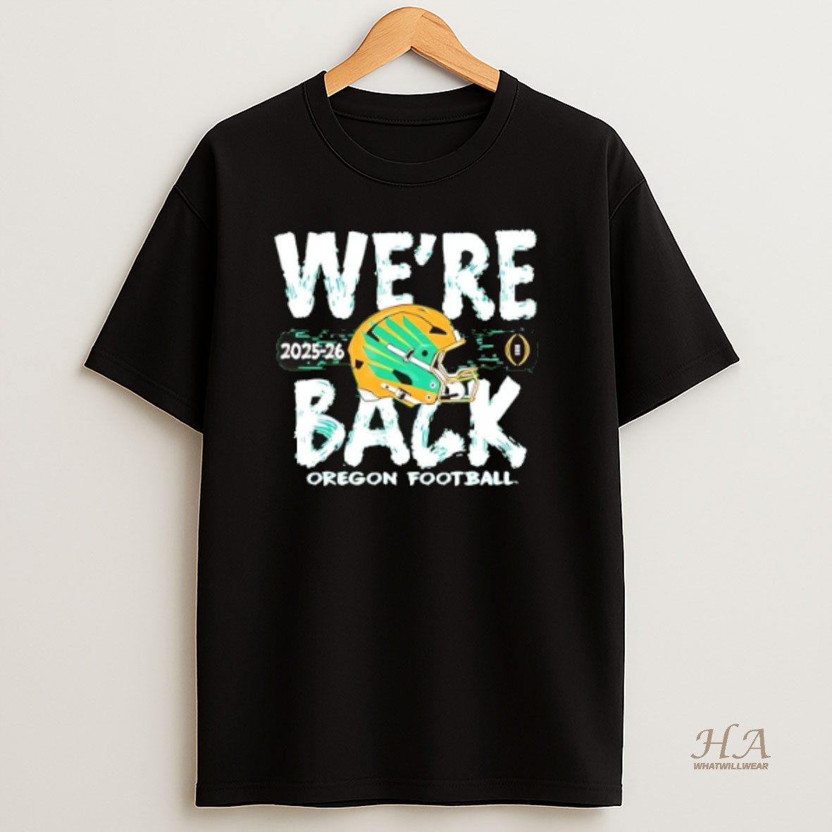 Official Oregon Ducks 2025 Cfp Bound Were Back Helmet Shirt