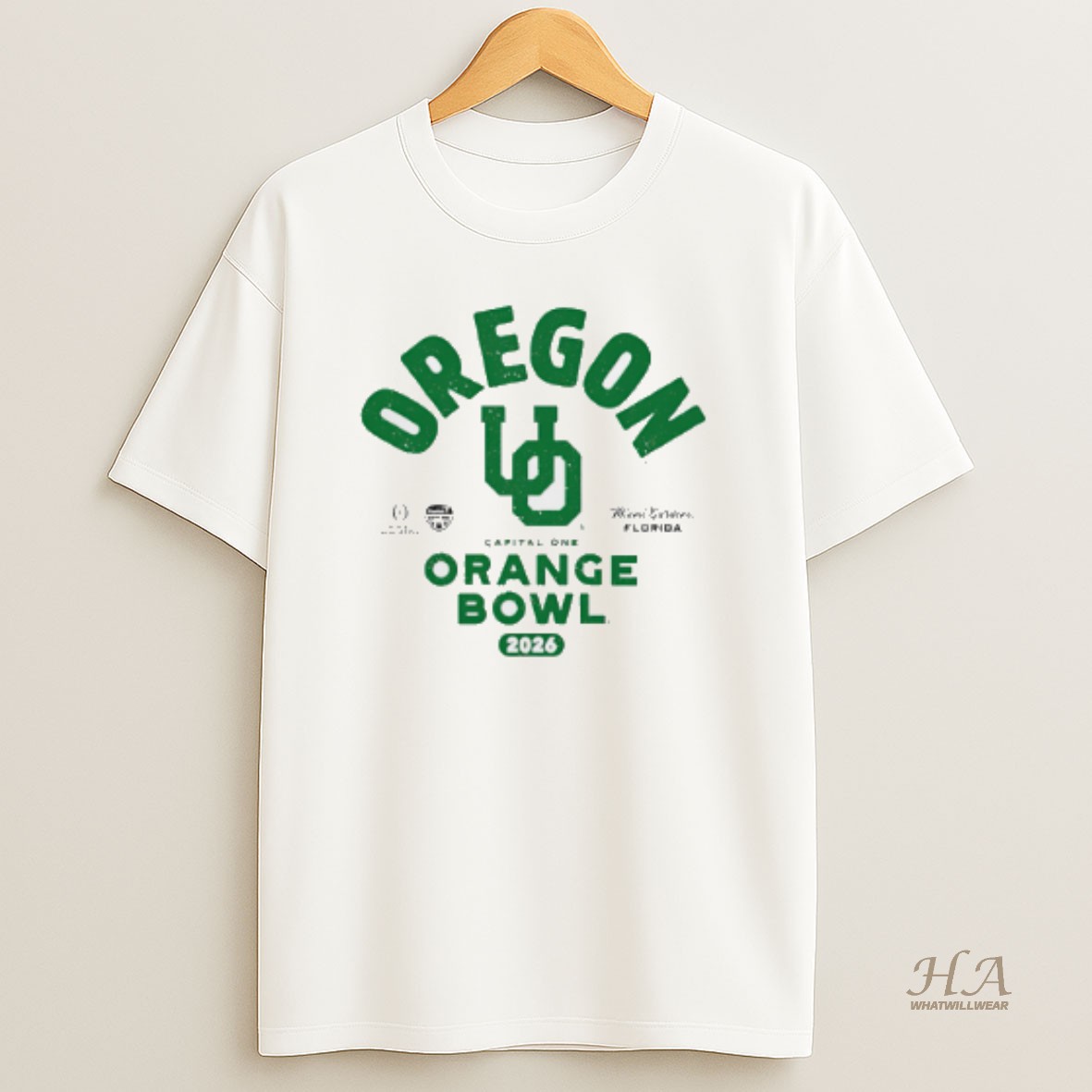 Official Oregon Ducks 2026 Capital One Orange Bowl Bound T Shirt