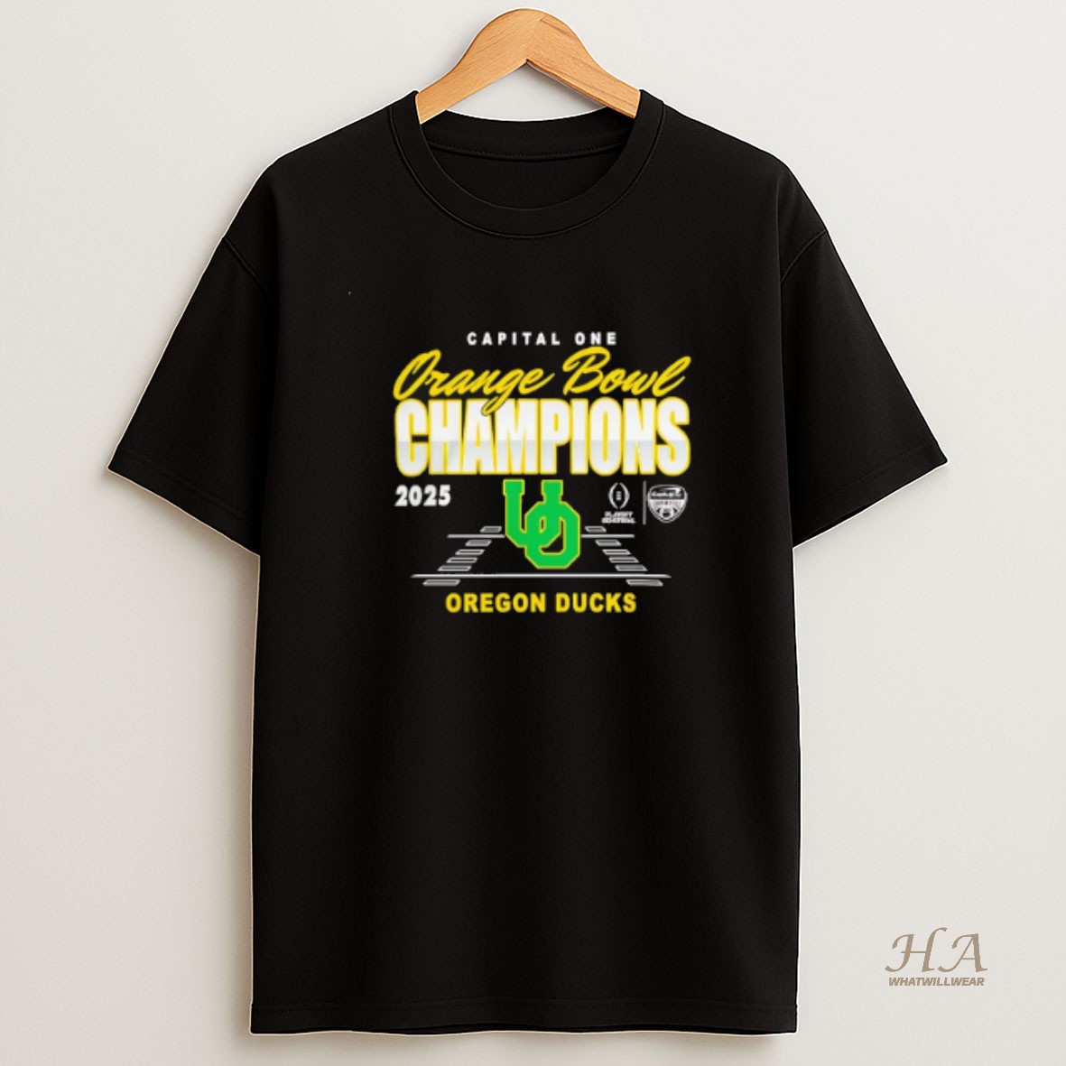 Official Oregon Ducks 2026 Orange Bowl Champions Cfp Classic T Shirt