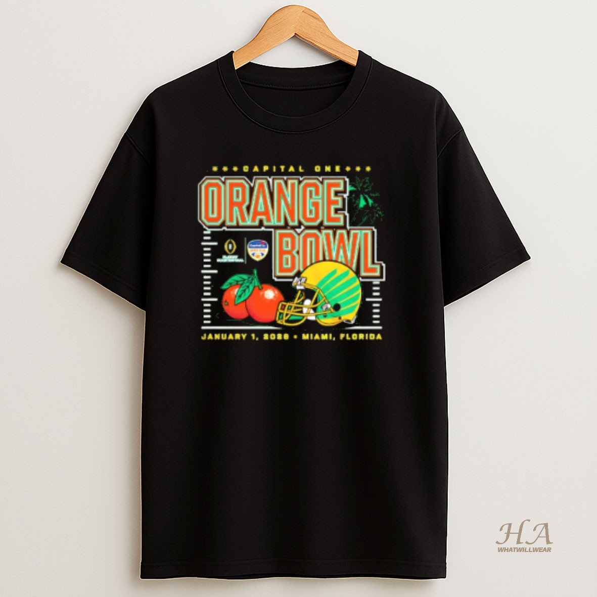 Official Oregon Ducks 2026 Orange Bowl Helmet Vintage T Shirt