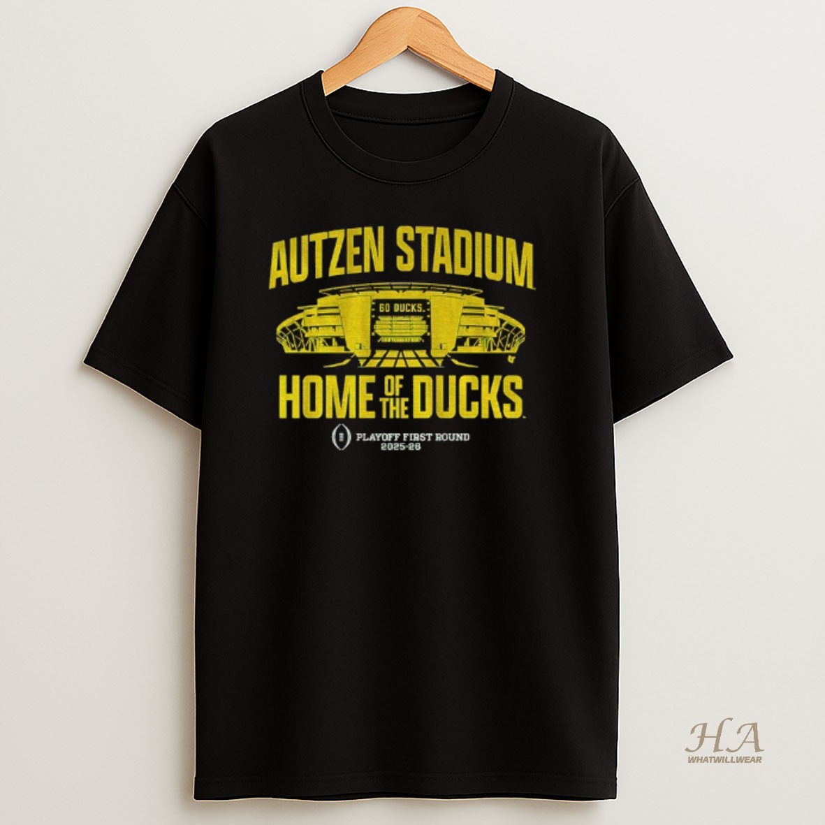 Official Oregon Ducks Football 2025 Cfp Autzen Stadium Home Of The Ducks Playoff First Round 2025 2026 Shirt Upscayl 3x Upscayl Standard 4x T Shirt