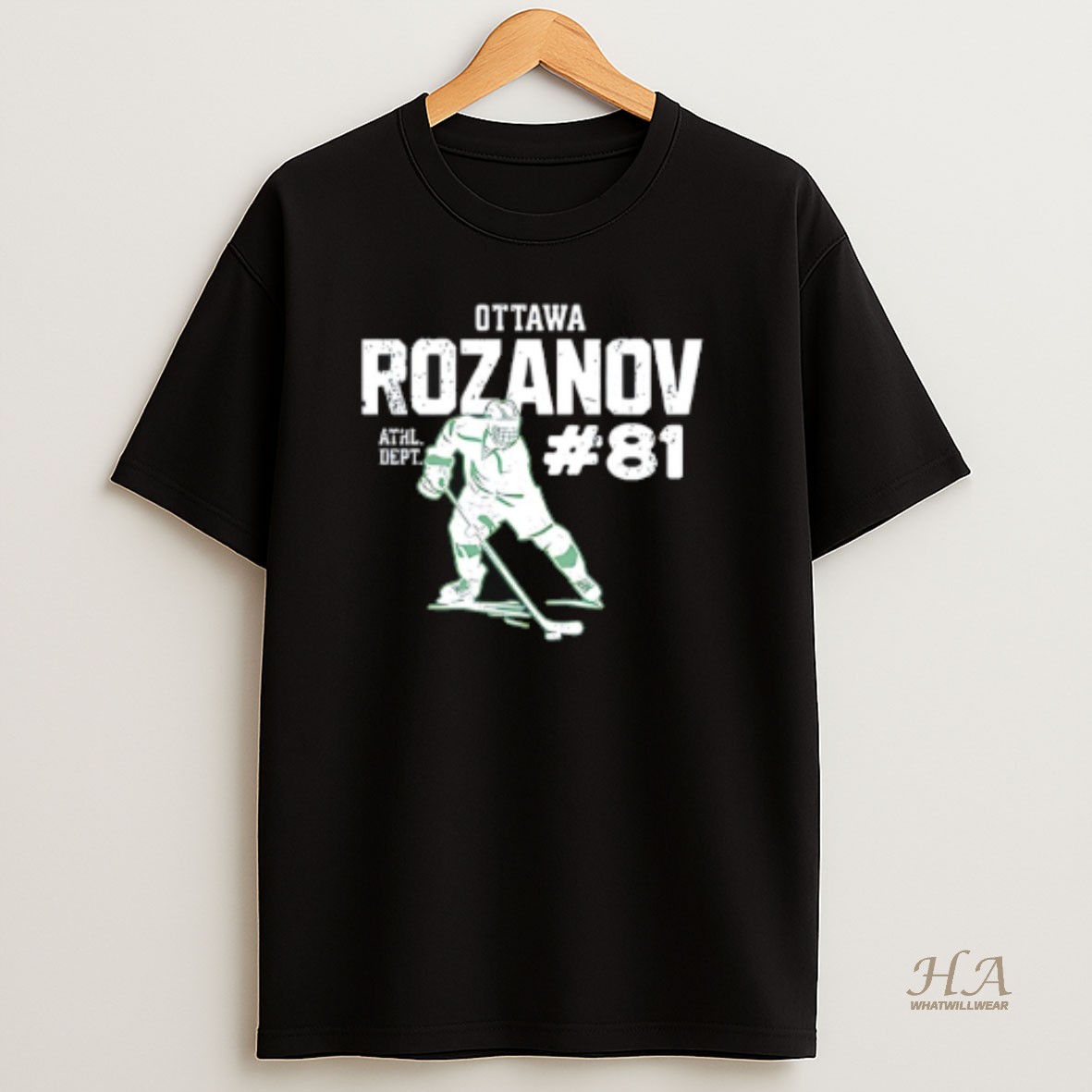 Official Ottawa Rozanov 81 Hockey Ilya Grigoryevich Rozanov T Shirt