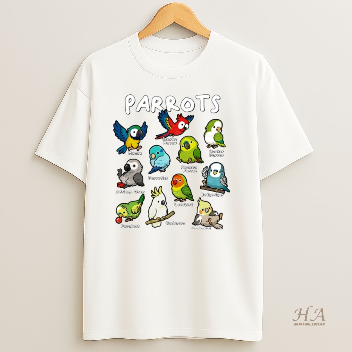 Official Parrots Of The World Circle Shirt