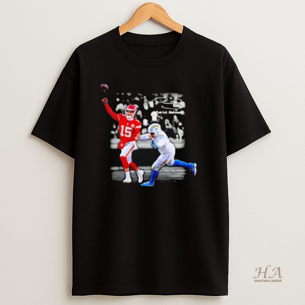 Official Patrick Mahomes Kc Chiefs Vs Chargers Signature T Shirt