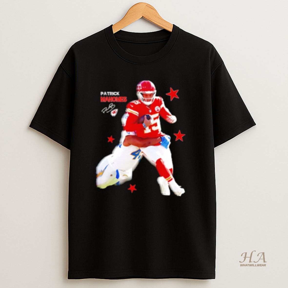 Official Patrick Mahomes Kc Chiefs Vs La Chargers Signature T Shirt