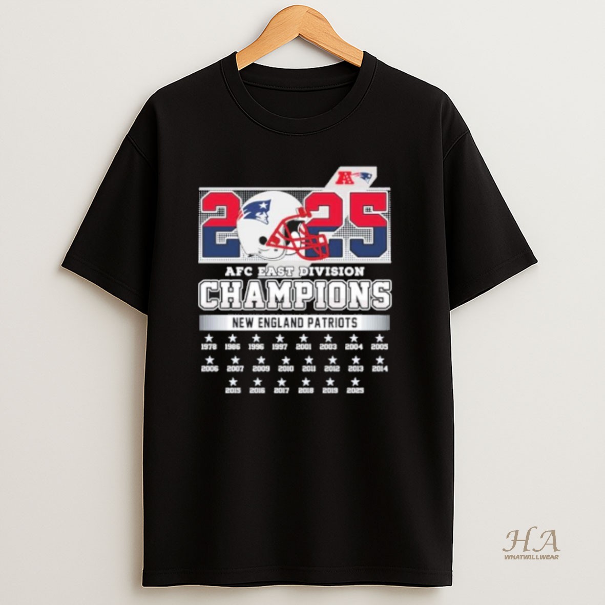 Official Patriots 2025 East Division Champs T Shirt