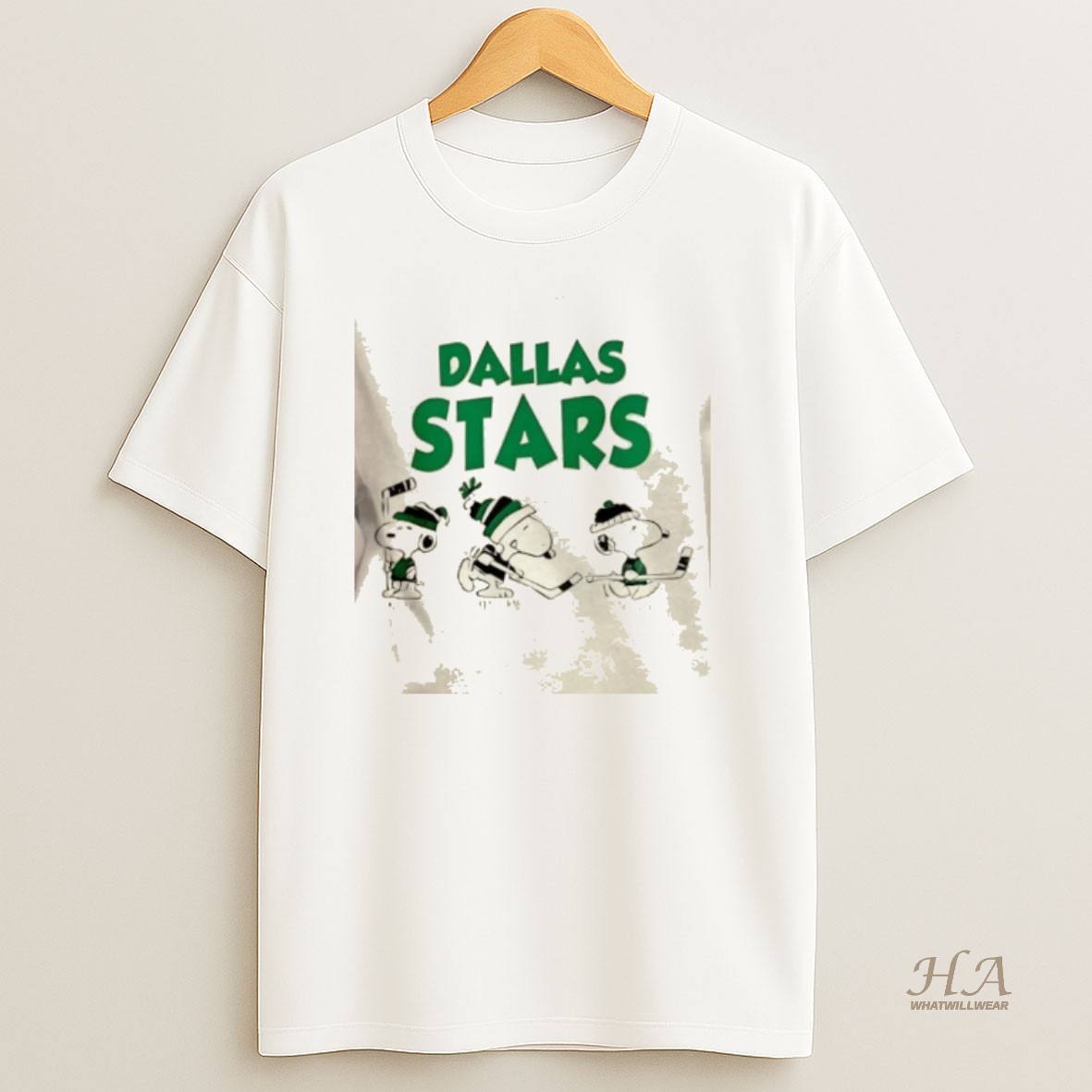 Official Peanuts Snoopy And Friends Team Dallas Stars 2 Sided T Shirt
