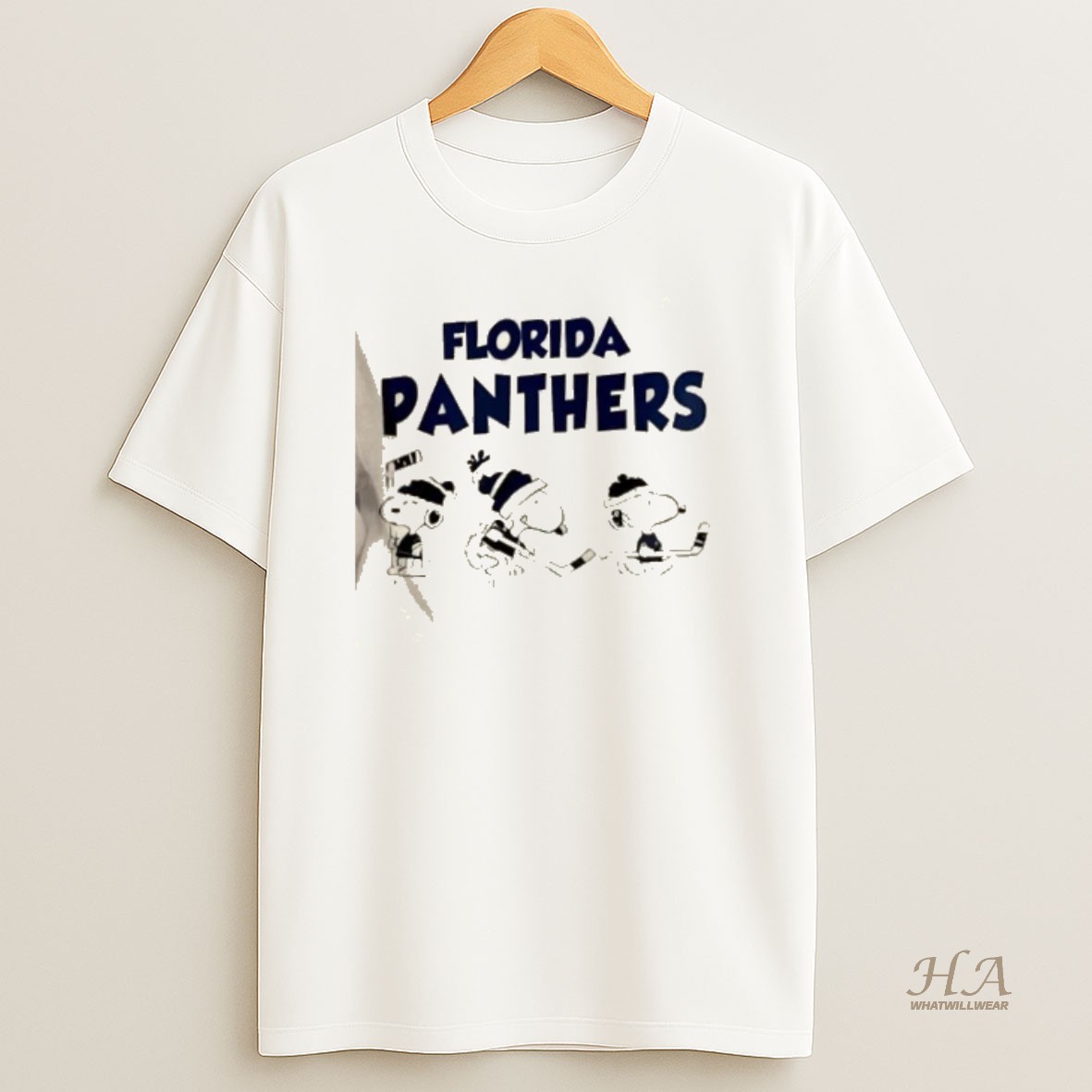 Official Peanuts Snoopy And Friends Team Florida Panthers 2 Sided T Shirt