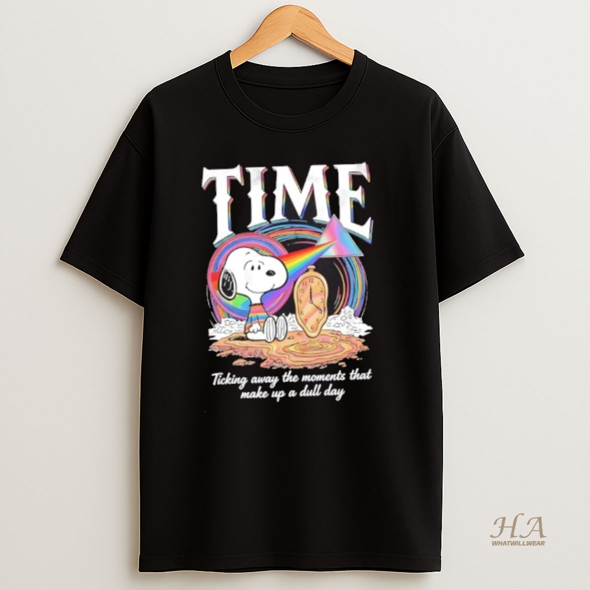 Official Peanuts Snoopy Time Ticking Away The Moments That Make Up A Dull Day T Shirt