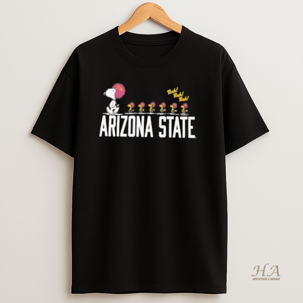 Official Peanuts X Arizona State Snoopys Football Cute Cartoon T Shirt