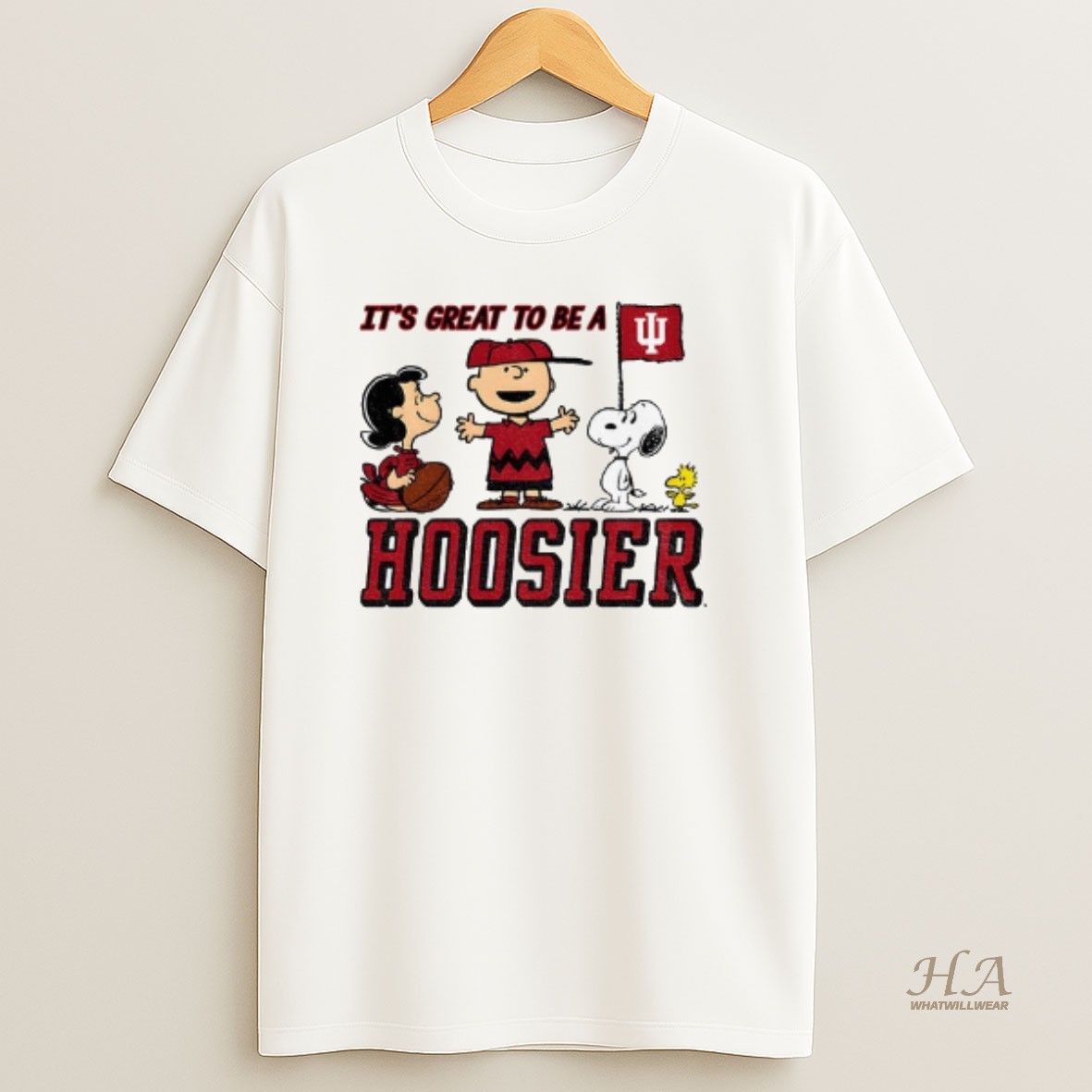 Official Peanuts X Indiana Hoosier Its Great To Be A Hoosier Football 2025 T Shirt