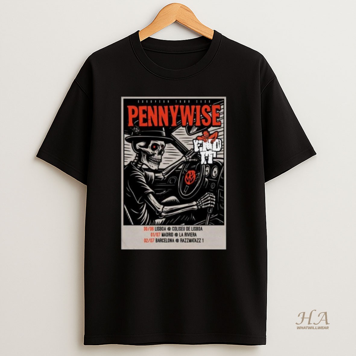 Official Pennywise European Tour 2026 Long Sleve Shirt