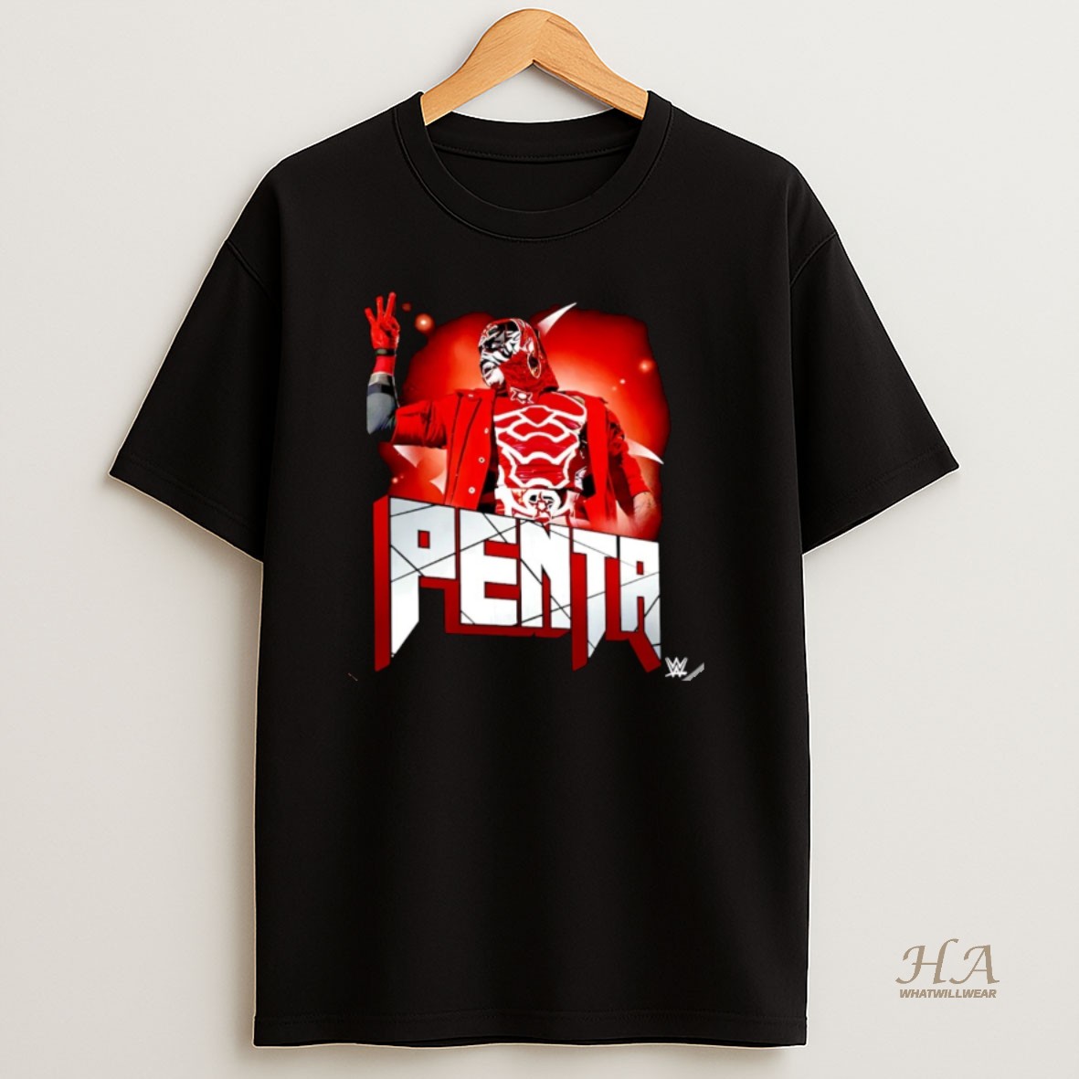 Official Penta Burst Wwe Vintage Christmas T Shirt