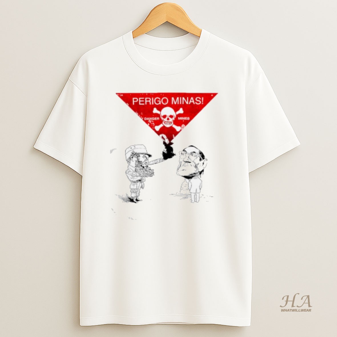 Official Perigo Minas Danger Mines Graphic T Shirt