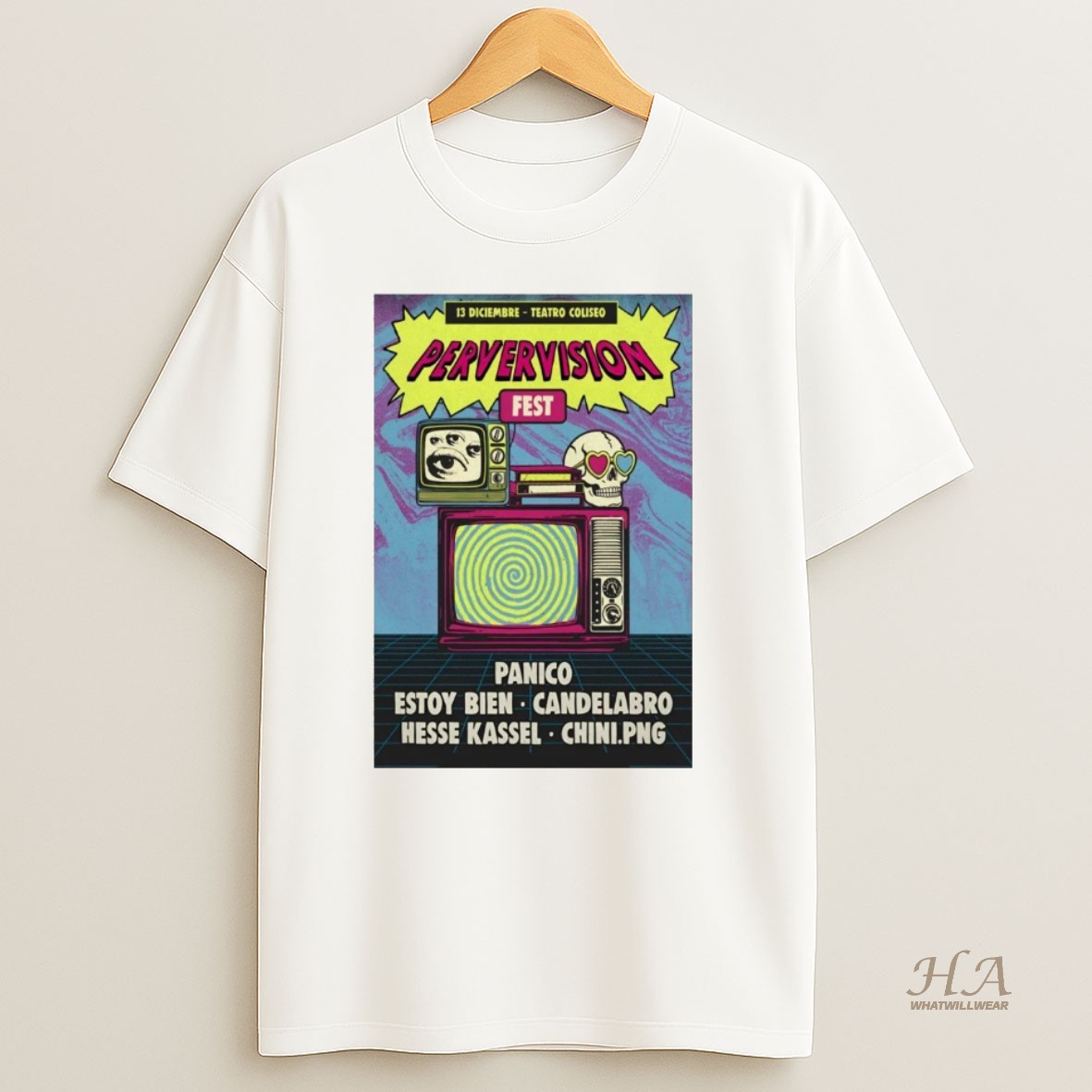 Official Pervervision Fest Santiago Chile December 13 2025 T Shirt