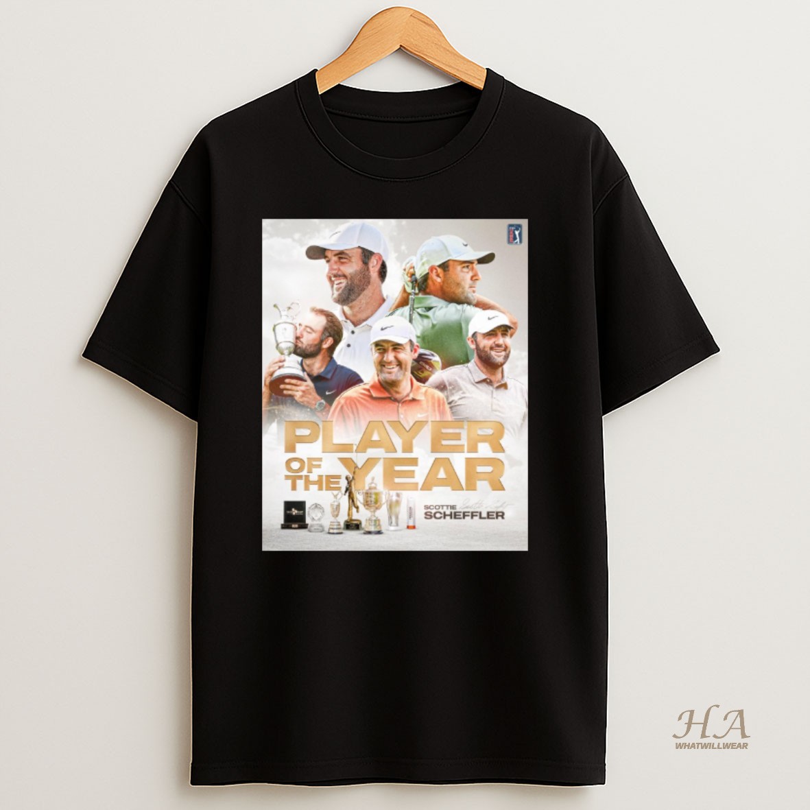 Official Pga Tour Four Peat Complete Player Of The Year Scottie Scheffler Signature T Shirt